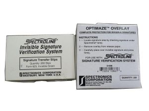 Spectroline Invisible Signature Verification System Optimaze Overlay